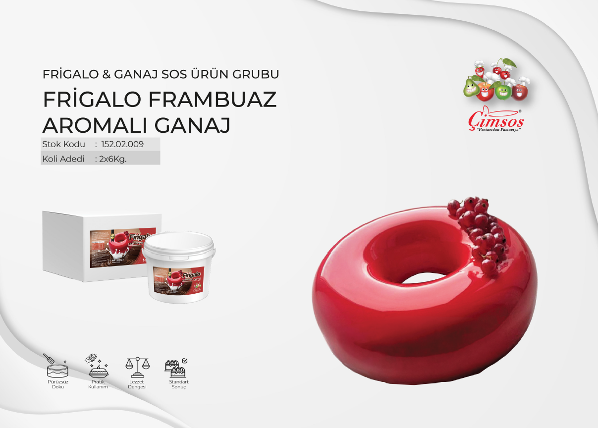 Frigola Frambuaz Aromalı Ganaj