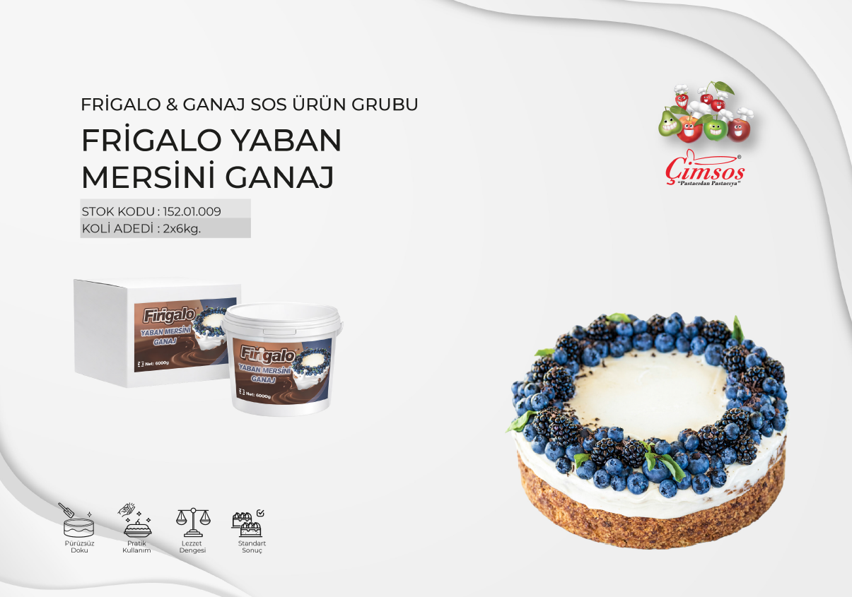 Frigola Yaban Mersini Aromalı Ganaj