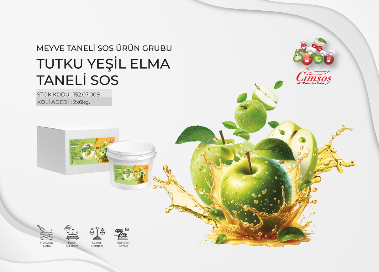 Yeşil Elma Taneli Sos